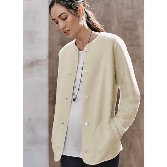 J. Jill pure Cozy Jacket Sherpa jacket size XS Teddy Jacket
Fleece Coat Moonbeam - Picture 1 of 14